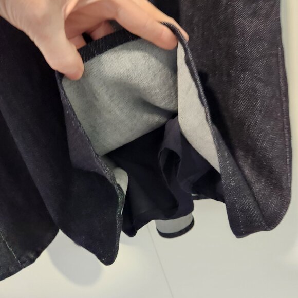 Elie Tahari Sleeveless Black Gray Denim Dress Beaded Sewn Detailing Size 4 - Picture 8 of 9